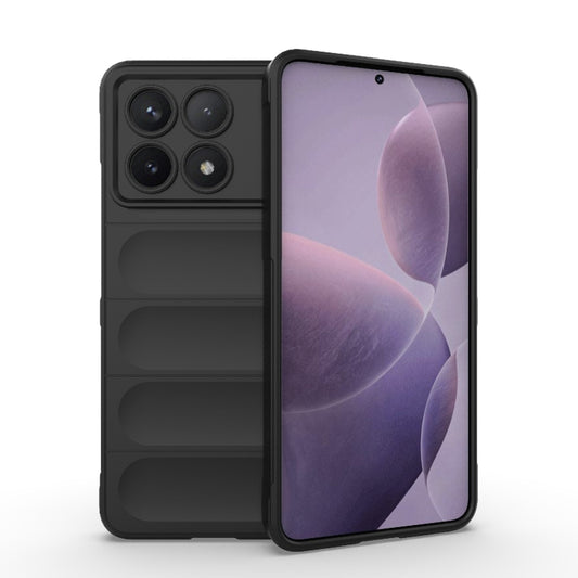 For Xiaomi Redmi K70 / K70 Pro 5G Magic Shield TPU + Flannel Phone Case(Black) - Xiaomi Cases by buy2fix | Online Shopping UK | buy2fix