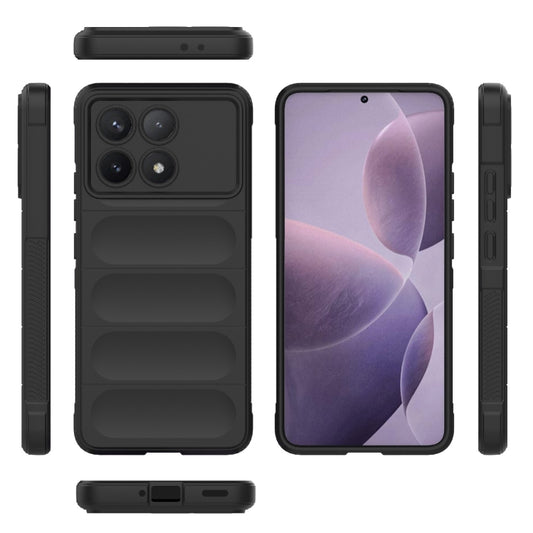 For Xiaomi Redmi K70 / K70 Pro 5G Magic Shield TPU + Flannel Phone Case(Black) - Xiaomi Cases by buy2fix | Online Shopping UK | buy2fix
