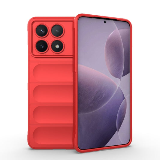 For Xiaomi Redmi K70 / K70 Pro 5G Magic Shield TPU + Flannel Phone Case(Red) - Xiaomi Cases by buy2fix | Online Shopping UK | buy2fix