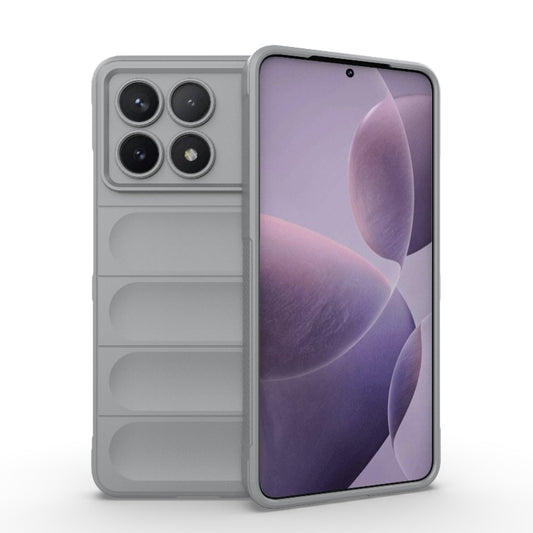 For Xiaomi Redmi K70 / K70 Pro 5G Magic Shield TPU + Flannel Phone Case(Grey) - Xiaomi Cases by buy2fix | Online Shopping UK | buy2fix