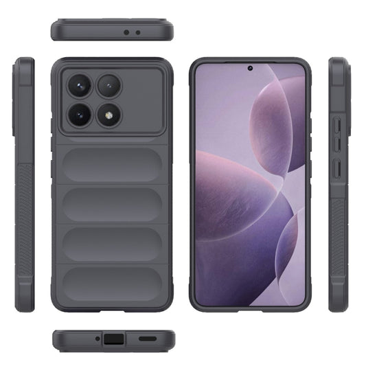 For Xiaomi Redmi K70 / K70 Pro 5G Magic Shield TPU + Flannel Phone Case(Dark Grey) - Xiaomi Cases by buy2fix | Online Shopping UK | buy2fix