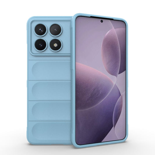 For Xiaomi Redmi K70 / K70 Pro 5G Magic Shield TPU + Flannel Phone Case(Light Blue) - Xiaomi Cases by buy2fix | Online Shopping UK | buy2fix