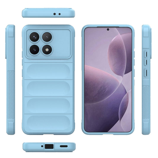 For Xiaomi Redmi K70 / K70 Pro 5G Magic Shield TPU + Flannel Phone Case(Light Blue) - Xiaomi Cases by buy2fix | Online Shopping UK | buy2fix