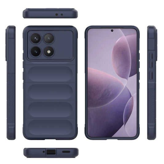 For Xiaomi Redmi K70 / K70 Pro 5G Magic Shield TPU + Flannel Phone Case(Dark Blue) - Xiaomi Cases by buy2fix | Online Shopping UK | buy2fix