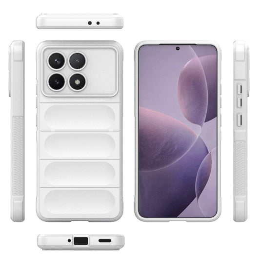 For Xiaomi Redmi K70 / K70 Pro 5G Magic Shield TPU + Flannel Phone Case(White) - Xiaomi Cases by buy2fix | Online Shopping UK | buy2fix