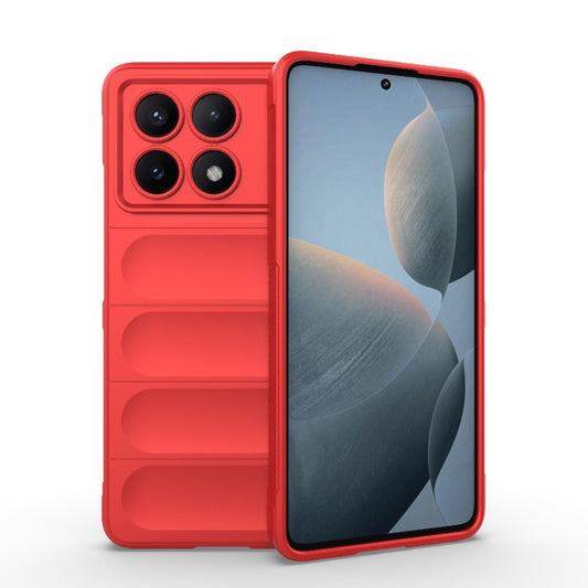For Xiaomi Redmi K70E 5G Magic Shield TPU + Flannel Phone Case(Red) - Xiaomi Cases by buy2fix | Online Shopping UK | buy2fix
