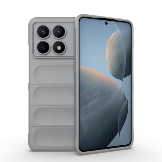 For Xiaomi Redmi K70E 5G Magic Shield TPU + Flannel Phone Case(Grey) - Xiaomi Cases by buy2fix | Online Shopping UK | buy2fix