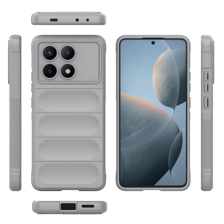For Xiaomi Redmi K70E 5G Magic Shield TPU + Flannel Phone Case(Grey) - Xiaomi Cases by buy2fix | Online Shopping UK | buy2fix