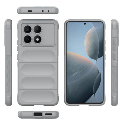 For Xiaomi Redmi K70E 5G Magic Shield TPU + Flannel Phone Case(Grey) - Xiaomi Cases by buy2fix | Online Shopping UK | buy2fix