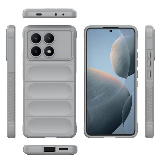 For Xiaomi Redmi K70E 5G Magic Shield TPU + Flannel Phone Case(Grey) - Xiaomi Cases by buy2fix | Online Shopping UK | buy2fix
