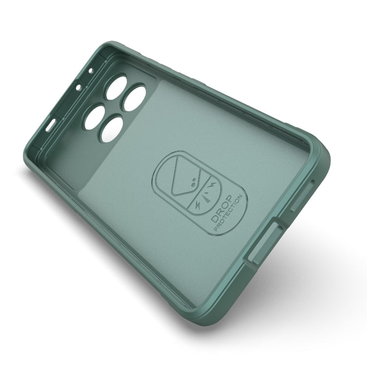 For Xiaomi Redmi K70E 5G Magic Shield TPU + Flannel Phone Case(Dark Green) - Xiaomi Cases by buy2fix | Online Shopping UK | buy2fix