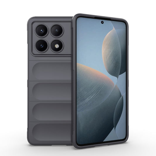 For Xiaomi Redmi K70E 5G Magic Shield TPU + Flannel Phone Case(Dark Grey) - Xiaomi Cases by buy2fix | Online Shopping UK | buy2fix