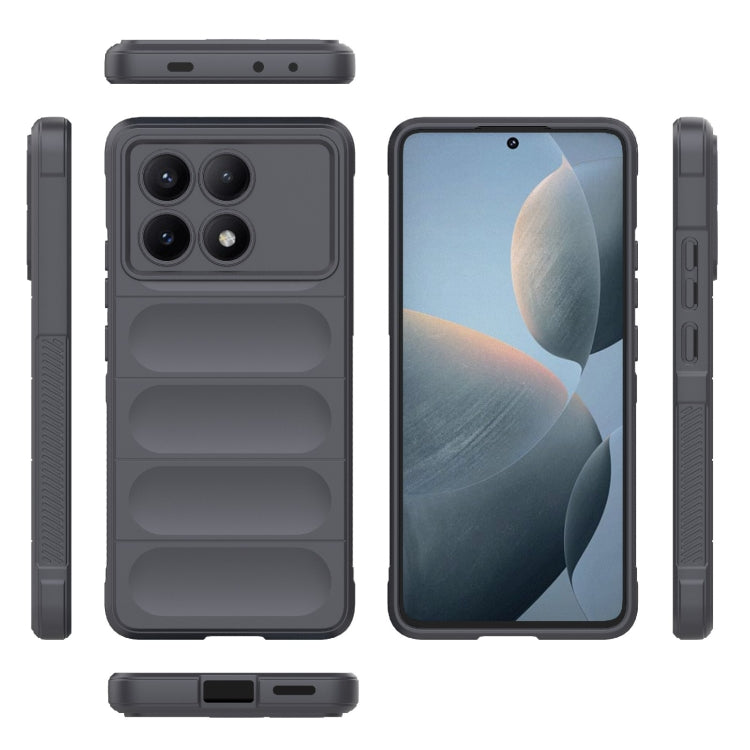 For Xiaomi Redmi K70E 5G Magic Shield TPU + Flannel Phone Case(Dark Grey) - Xiaomi Cases by buy2fix | Online Shopping UK | buy2fix
