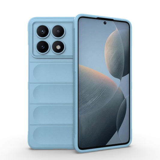 For Xiaomi Redmi K70E 5G Magic Shield TPU + Flannel Phone Case(Light Blue) - Xiaomi Cases by buy2fix | Online Shopping UK | buy2fix