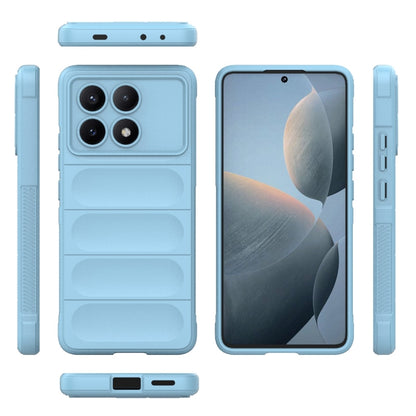 For Xiaomi Redmi K70E 5G Magic Shield TPU + Flannel Phone Case(Light Blue) - Xiaomi Cases by buy2fix | Online Shopping UK | buy2fix