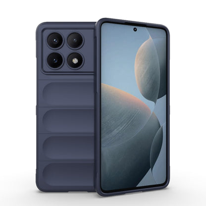 For Xiaomi Redmi K70E 5G Magic Shield TPU + Flannel Phone Case(Dark Blue) - Xiaomi Cases by buy2fix | Online Shopping UK | buy2fix
