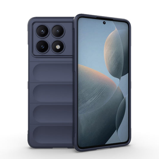 For Xiaomi Redmi K70E 5G Magic Shield TPU + Flannel Phone Case(Dark Blue) - Xiaomi Cases by buy2fix | Online Shopping UK | buy2fix