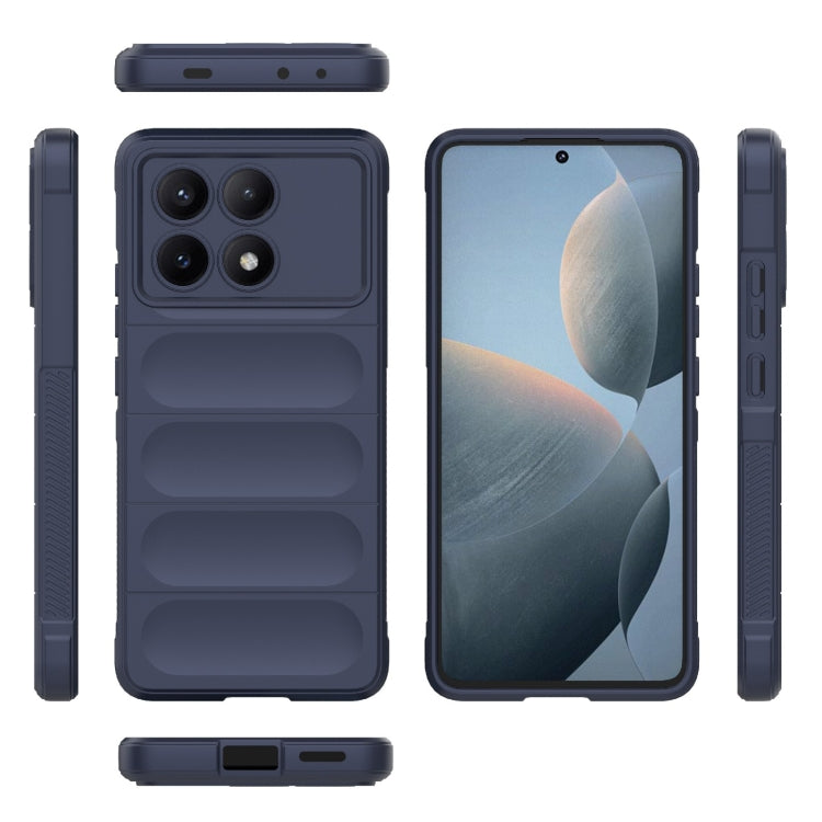 For Xiaomi Redmi K70E 5G Magic Shield TPU + Flannel Phone Case(Dark Blue) - Xiaomi Cases by buy2fix | Online Shopping UK | buy2fix