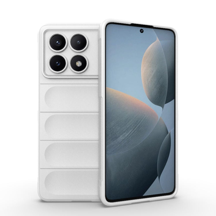 For Xiaomi Redmi K70E 5G Magic Shield TPU + Flannel Phone Case(White) - Xiaomi Cases by buy2fix | Online Shopping UK | buy2fix