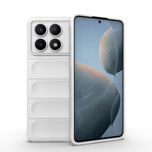 For Xiaomi Redmi K70E 5G Magic Shield TPU + Flannel Phone Case(White) - Xiaomi Cases by buy2fix | Online Shopping UK | buy2fix