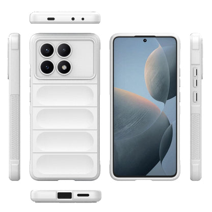 For Xiaomi Redmi K70E 5G Magic Shield TPU + Flannel Phone Case(White) - Xiaomi Cases by buy2fix | Online Shopping UK | buy2fix