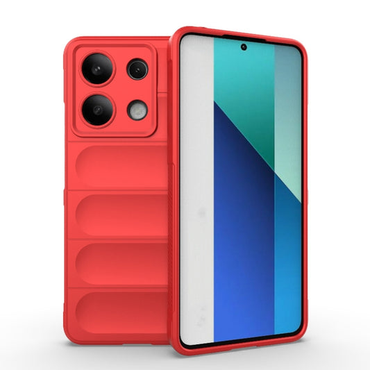 For Xiaomi Redmi Note 13 4G Global Magic Shield TPU + Flannel Phone Case(Red) - Xiaomi Cases by buy2fix | Online Shopping UK | buy2fix