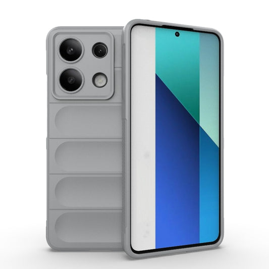 For Xiaomi Redmi Note 13 4G Global Magic Shield TPU + Flannel Phone Case(Grey) - Xiaomi Cases by buy2fix | Online Shopping UK | buy2fix