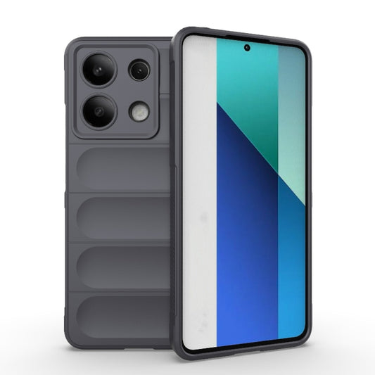 For Xiaomi Redmi Note 13 4G Global Magic Shield TPU + Flannel Phone Case(Dark Grey) - Xiaomi Cases by buy2fix | Online Shopping UK | buy2fix