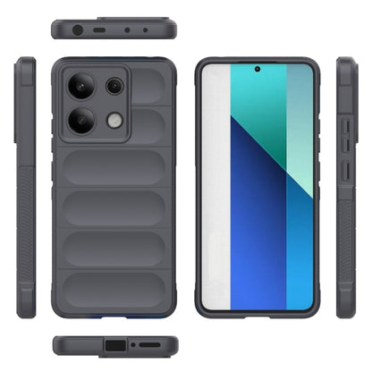 For Xiaomi Redmi Note 13 4G Global Magic Shield TPU + Flannel Phone Case(Dark Grey) - Xiaomi Cases by buy2fix | Online Shopping UK | buy2fix