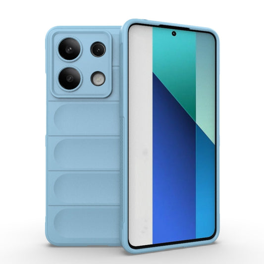 For Xiaomi Redmi Note 13 4G Global Magic Shield TPU + Flannel Phone Case(Light Blue) - Xiaomi Cases by buy2fix | Online Shopping UK | buy2fix