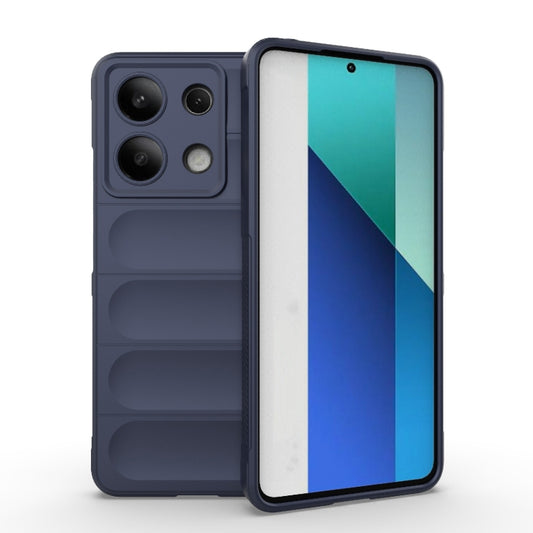 For Xiaomi Redmi Note 13 4G Global Magic Shield TPU + Flannel Phone Case(Dark Blue) - Xiaomi Cases by buy2fix | Online Shopping UK | buy2fix