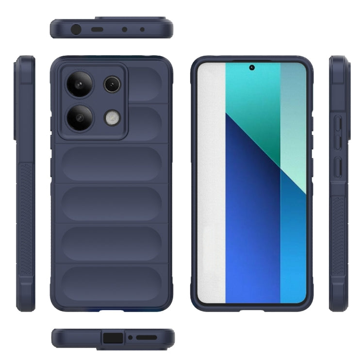 For Xiaomi Redmi Note 13 4G Global Magic Shield TPU + Flannel Phone Case(Dark Blue) - Xiaomi Cases by buy2fix | Online Shopping UK | buy2fix