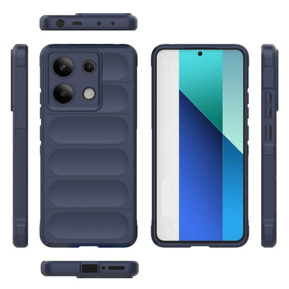 For Xiaomi Redmi Note 13 4G Global Magic Shield TPU + Flannel Phone Case(Dark Blue) - Xiaomi Cases by buy2fix | Online Shopping UK | buy2fix