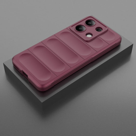 For Xiaomi Redmi Note 13 4G Global Magic Shield TPU + Flannel Phone Case(Wine Red) - Xiaomi Cases by buy2fix | Online Shopping UK | buy2fix