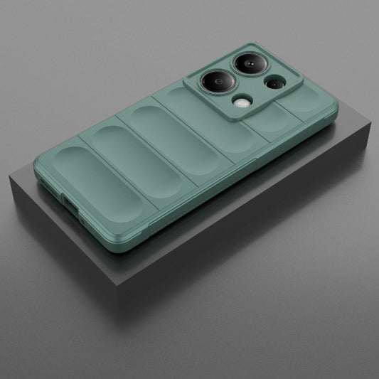For Xiaomi Redmi Note 13 Pro 4G Global Magic Shield TPU + Flannel Phone Case(Dark Green) - Xiaomi Cases by buy2fix | Online Shopping UK | buy2fix