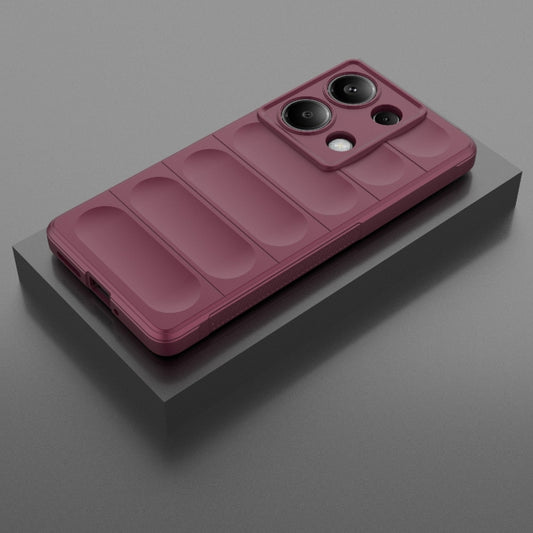 For Xiaomi Redmi Note 13 Pro 4G Global Magic Shield TPU + Flannel Phone Case(Wine Red) - Xiaomi Cases by buy2fix | Online Shopping UK | buy2fix
