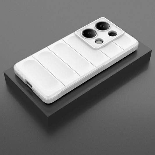 For Xiaomi Redmi Note 13 Pro 4G Global Magic Shield TPU + Flannel Phone Case(White) - Xiaomi Cases by buy2fix | Online Shopping UK | buy2fix