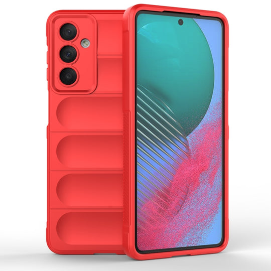 For Samsung Galaxy M54 5G Magic Shield TPU + Flannel Phone Case(Red)