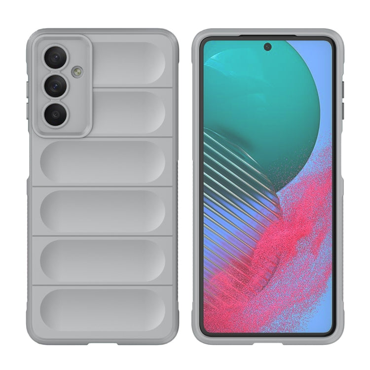 For Samsung Galaxy M54 5G Magic Shield TPU + Flannel Phone Case(Grey) by buy2fix