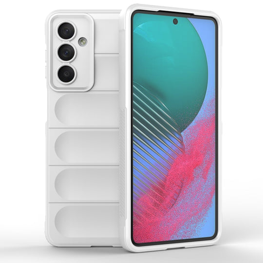For Samsung Galaxy M54 5G Magic Shield TPU + Flannel Phone Case(White)