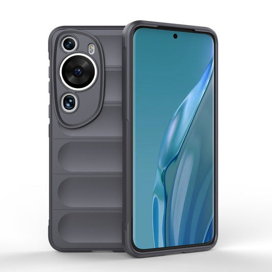 For Huawei P60 Art Magic Shield TPU + Flannel Phone Case(Grey) - Huawei Cases by buy2fix | Online Shopping UK | buy2fix