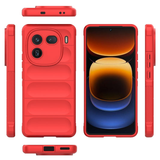 For vivo iQOO 12 5G Magic Shield TPU + Flannel Phone Case(Red) - vivo Cases by buy2fix | Online Shopping UK | buy2fix