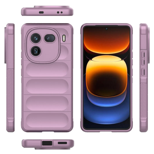 For vivo iQOO 12 5G Magic Shield TPU + Flannel Phone Case(Purple) - vivo Cases by buy2fix | Online Shopping UK | buy2fix