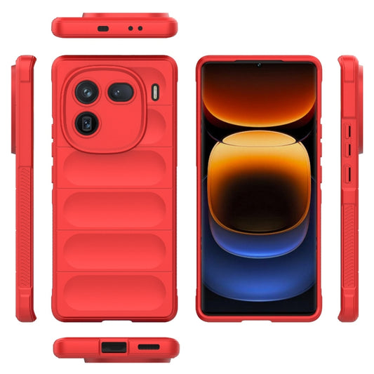 For vivo iQOO 12 Pro 5G Magic Shield TPU + Flannel Phone Case(Red) - vivo Cases by buy2fix | Online Shopping UK | buy2fix