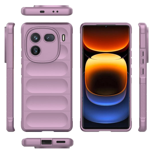 For vivo iQOO 12 Pro 5G Magic Shield TPU + Flannel Phone Case(Purple) - vivo Cases by buy2fix | Online Shopping UK | buy2fix