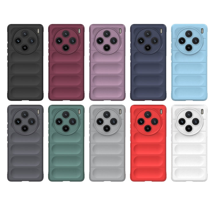 For vivo X100 5G Magic Shield TPU + Flannel Phone Case(Dark Green) - vivo Cases by buy2fix | Online Shopping UK | buy2fix