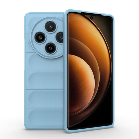 For vivo X100 5G Magic Shield TPU + Flannel Phone Case(Light Blue) - vivo Cases by buy2fix | Online Shopping UK | buy2fix