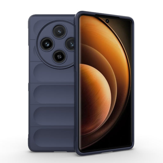 For vivo X100 5G Magic Shield TPU + Flannel Phone Case(Dark Blue) - vivo Cases by buy2fix | Online Shopping UK | buy2fix