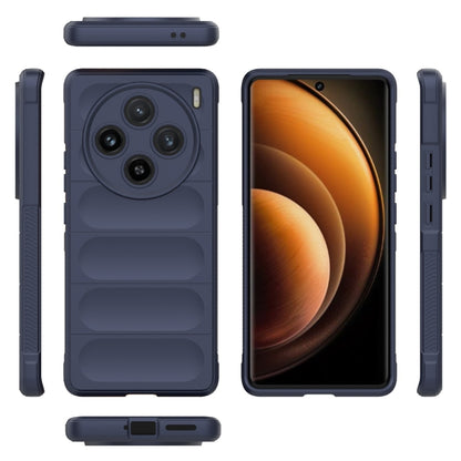 For vivo X100 5G Magic Shield TPU + Flannel Phone Case(Dark Blue) - vivo Cases by buy2fix | Online Shopping UK | buy2fix