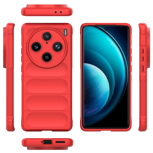 For vivo X100 Pro 5G Magic Shield TPU + Flannel Phone Case(Red) - vivo Cases by buy2fix | Online Shopping UK | buy2fix